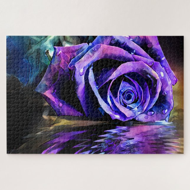 Puzzle Rose pourpre (Horizontal)