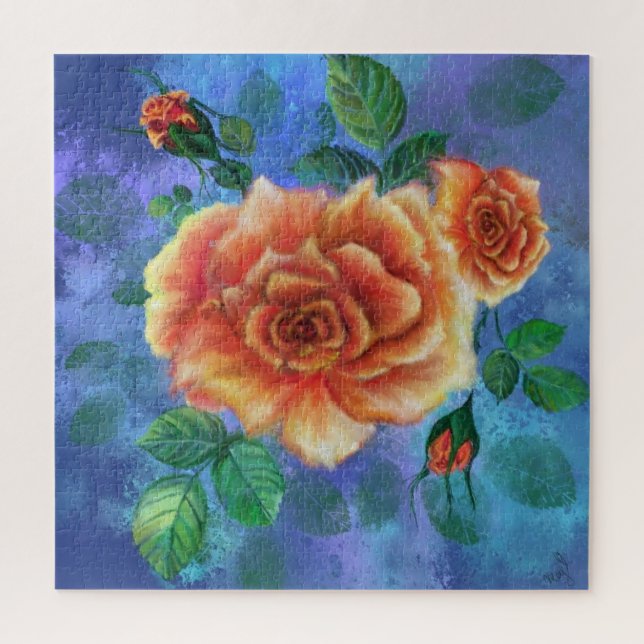 Puzzle Rose romantique - Vintage (Vertical)