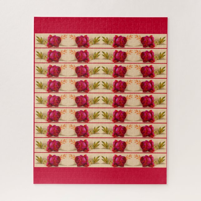Puzzle Rose rouge victorienne (Vertical)