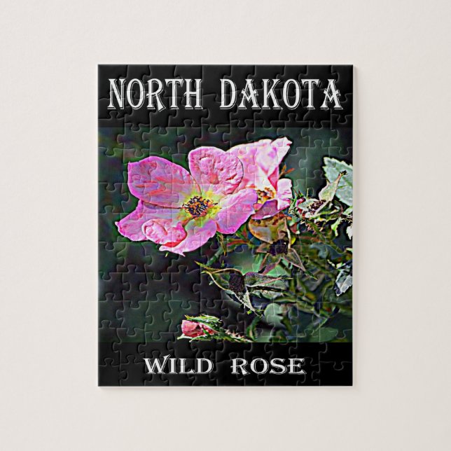 Puzzle Rose sauvage du Dakota du Nord (Vertical)