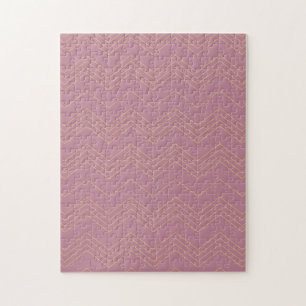 Puzzle Rose, simple, moderne, cool, motif en zigzag tenda