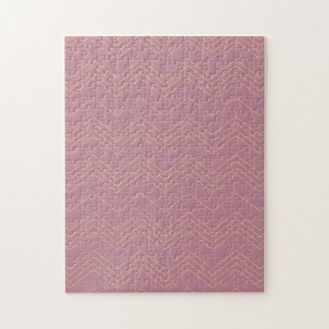 Puzzle Rose, simple, moderne, cool, motif en zigzag tenda (Vertical)