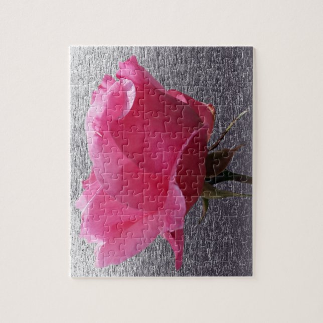 Puzzle rose sur gris (Vertical)