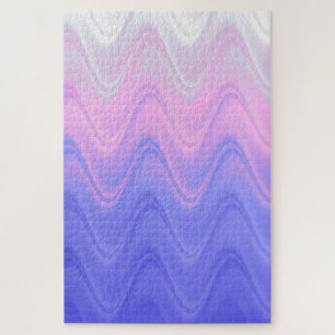 Puzzle Rose Violet Abstrait Ondulé