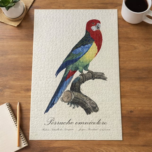 Puzzle Rosella orientale ou Perruche à tête pâle (Eastern rosella or Platycercus eximius parakeet. Jigsaw Puzzle)
