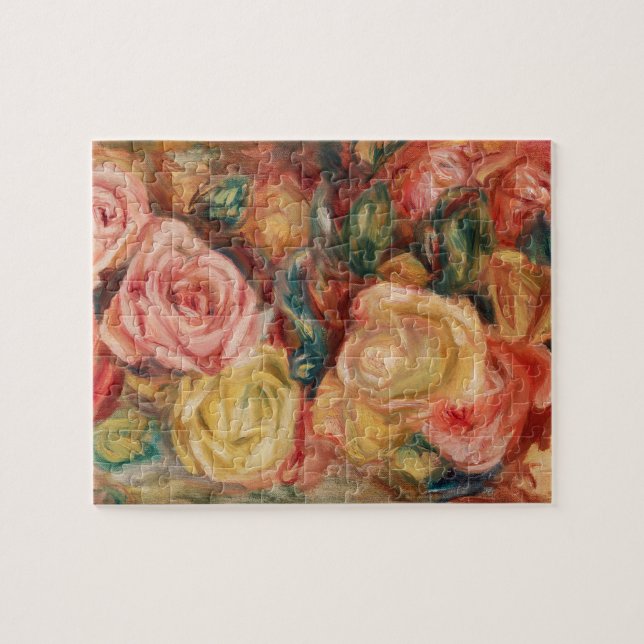 Puzzle Roses by Renoir Impressionist Painting (Horizontal)