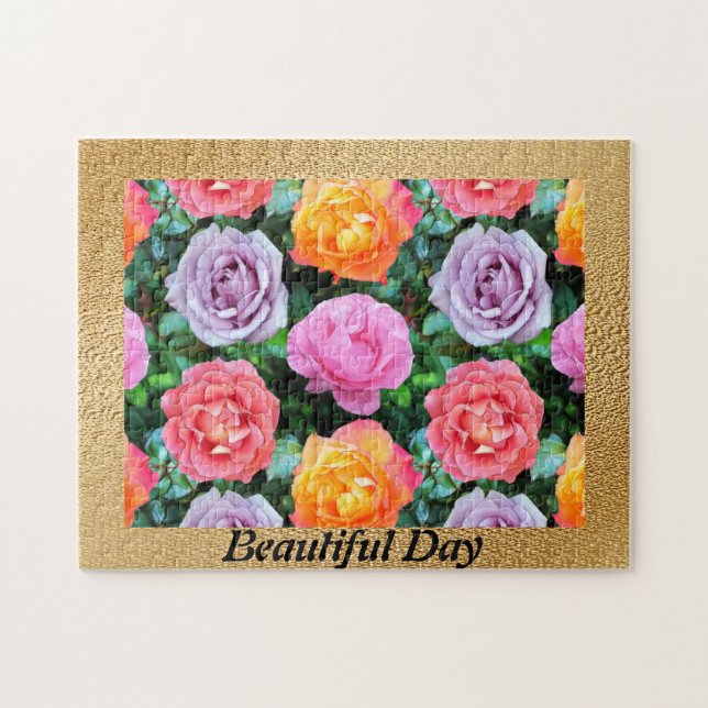 Puzzle Roses colorés (Horizontal)