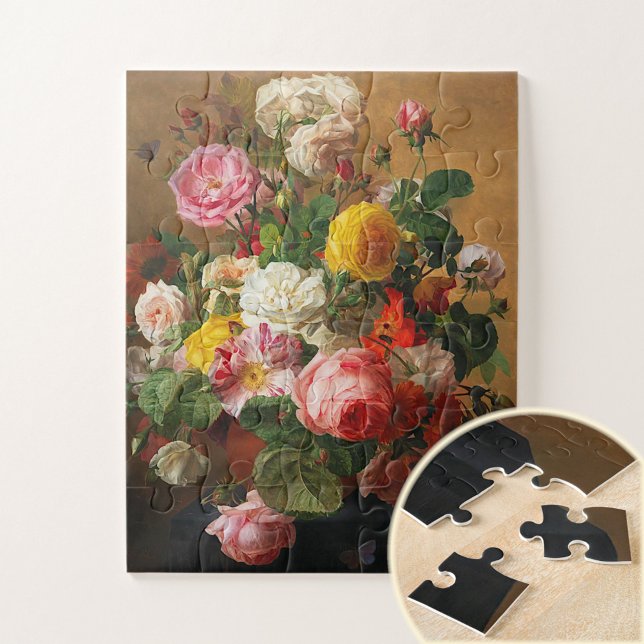 Puzzle Roses dans un vase par Aghate Pilon, Art Floral (Créateur téléchargé)