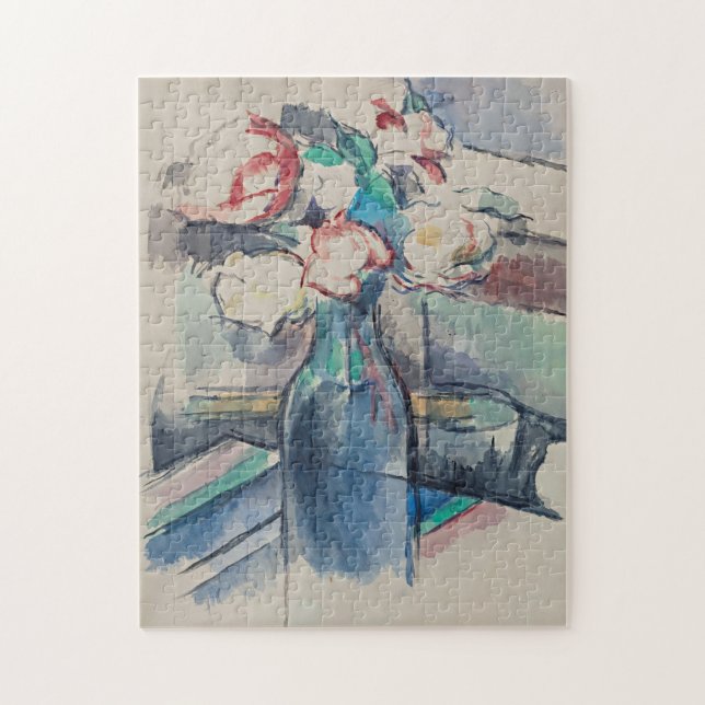 Puzzle Roses dans une bouteille par Paul Cezanne (Vertical)