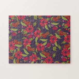 Puzzle Roses de jardin printanières Fleurs botaniques