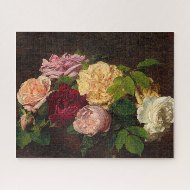 Puzzle Roses de Nice sur une table par Henri Fantin-Latou (Horizontal)