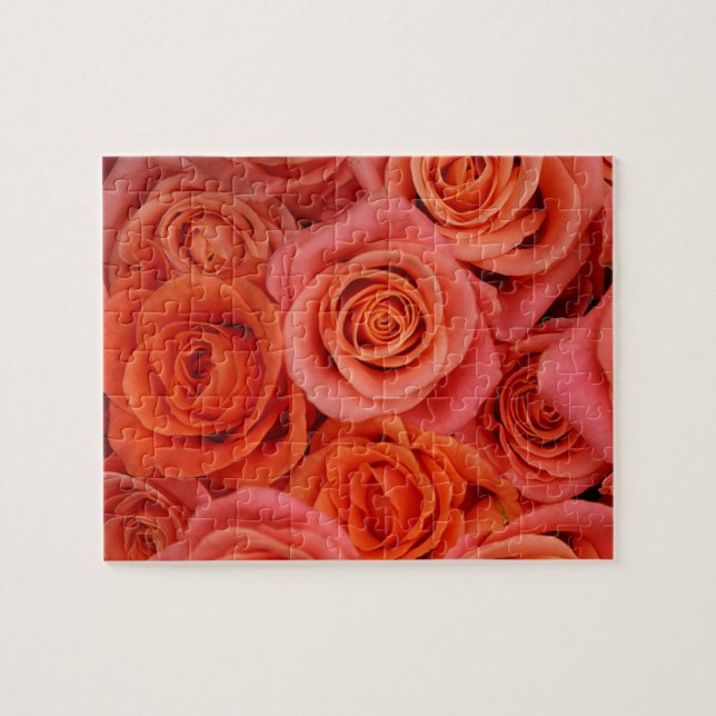 Puzzle Roses de thé à l'orange de pêche (Horizontal)