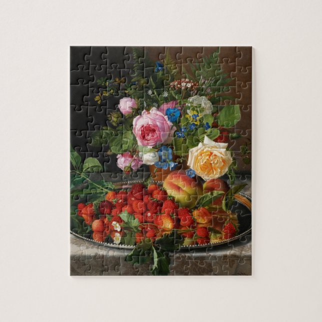 Puzzle Roses et fraises de Still Life par Otto Ottesen (Vertical)
