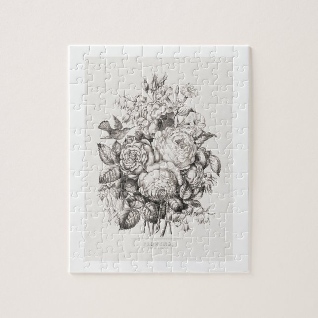 Puzzle Roses et jacintes (1870) art chromolithographie. f (Vertical)