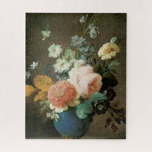 Puzzle Roses, Ranunculus et autres fleurs dans un Vase Bl