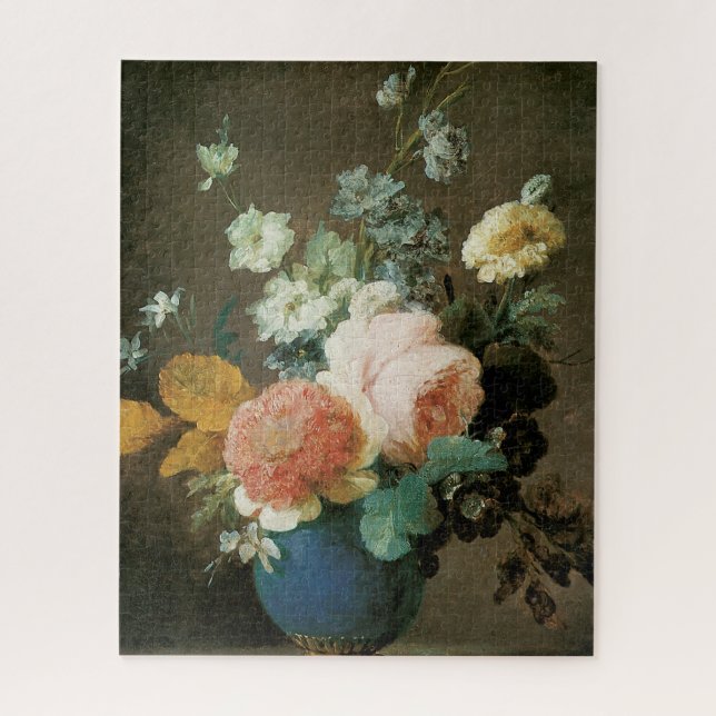 Puzzle Roses, Ranunculus et autres fleurs dans un Vase Bl (Vertical)