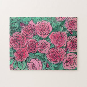 Puzzle Roses roses florissantes Fleurs Roses Jardin Flora