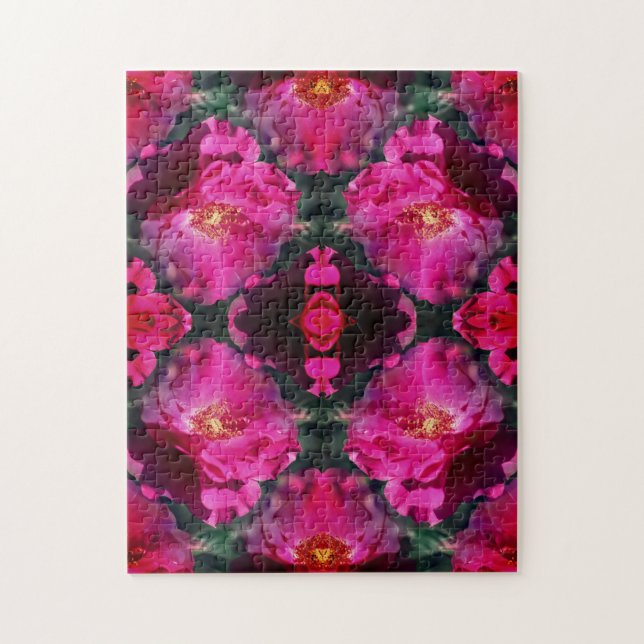 Puzzle Roses roses roses Florales Art Abstrait (Vertical)