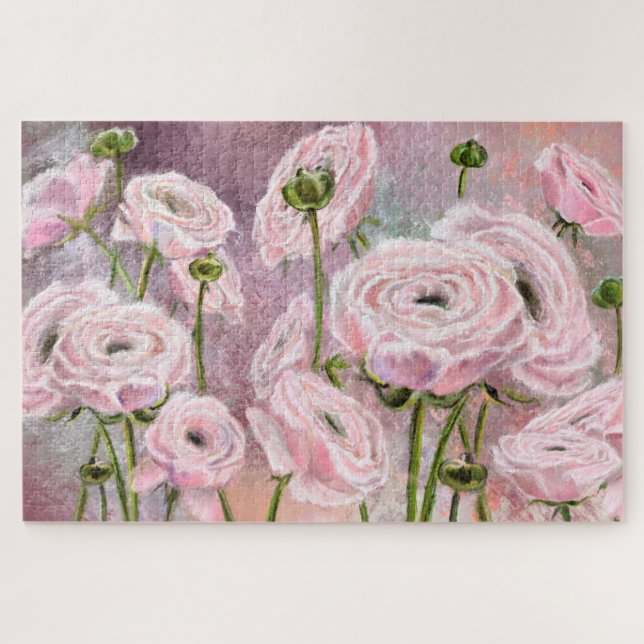 Puzzle Roses roses - Spécial Pour Vous - Peinture origina (Horizontal)