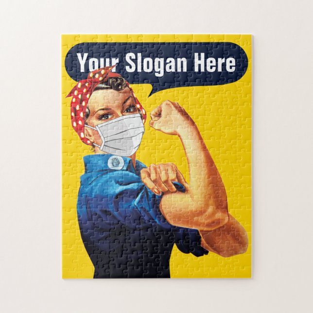 Puzzle Rosie la riveuse avec masque - Ajoutez votre propr (Vertical)