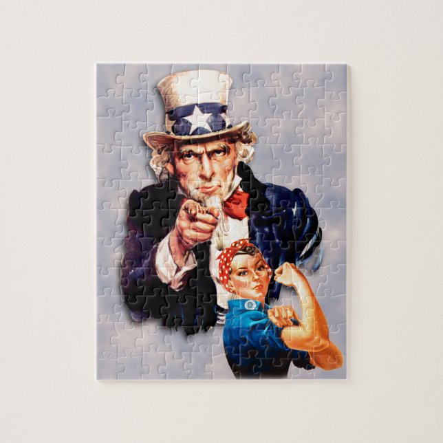 Puzzle Rosie le design Riveter & Uncle Sam (Vertical)
