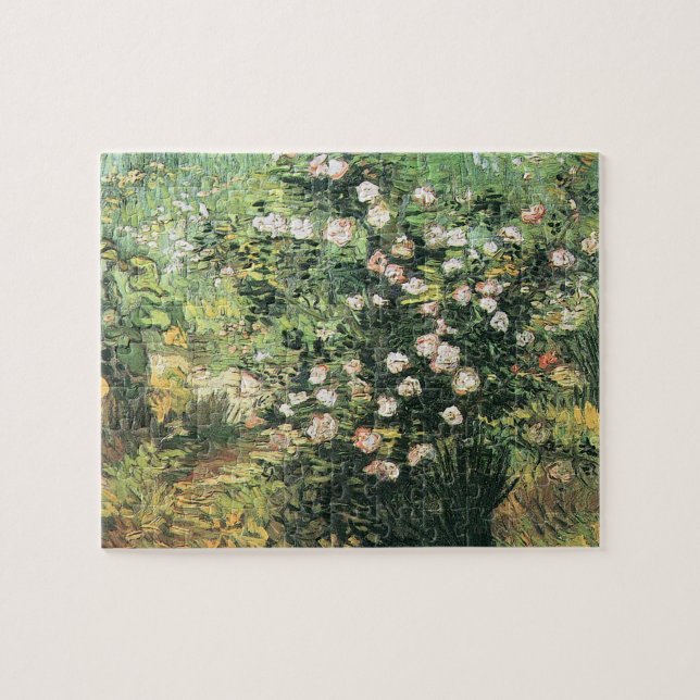 Puzzle Rosier en fleurs par Vincent van Gogh (Horizontal)