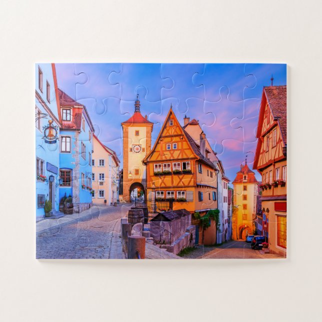 Puzzle Rothenburg ob der Tauber, Bavière, Allemagne. (Horizontal)
