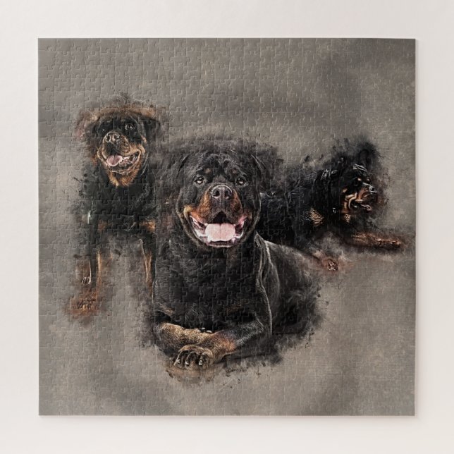 Puzzle Rottweiler - art numérique de Metzgerhund (Vertical)