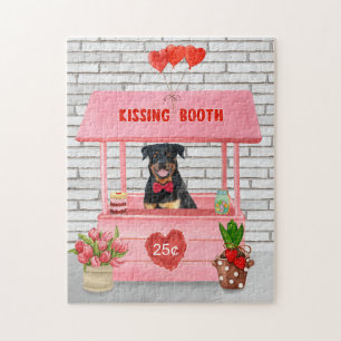 Puzzle Rottweiler Chien Valentine's Day Kissing Booth