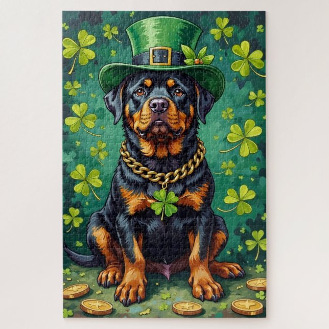 Puzzle Rottweiler Saint-Patrick Chanceux (Vertical)