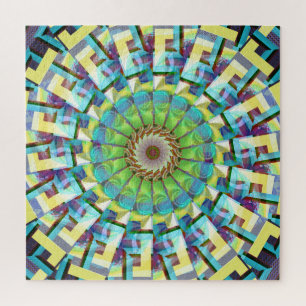 Puzzle Roue de Fortune Abstrait Boho Super Fractal Art