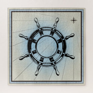 Puzzle Roue de navire nautique vintage pour la navigation