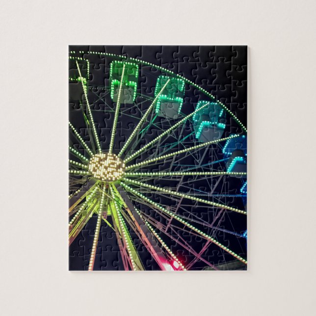 Puzzle Roue Ferris verte et bleue (Vertical)