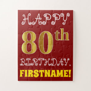 Puzzle Rouge, anniversaire d'or de Faux quatre-vingtième