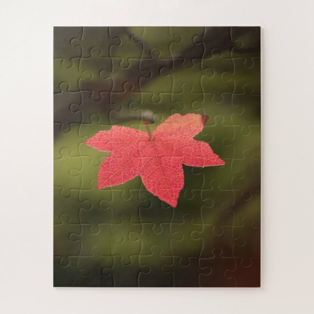 Puzzle Rouge automne Maple Leaf Nature Photo (Vertical)