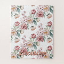 Rouge Navy Bleu Rose Pâle Floral Pastel
