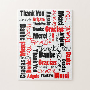 Puzzle Rouge noir Merci mot Cloud