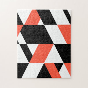 Puzzle Rouge-noir, moderne, tendance, conception géométri