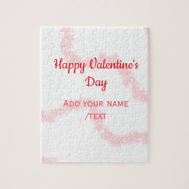 Puzzle Rouge pailleté lignes joyeuse Saint-Valentin spira (Vertical)