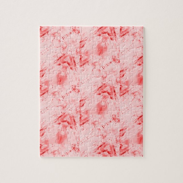 Puzzle rouge rose d'art moderne (Vertical)