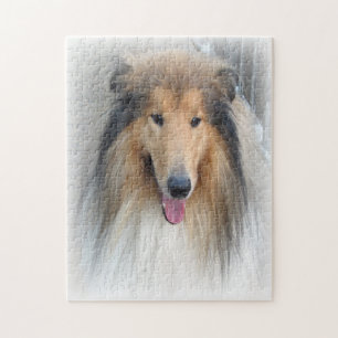 Puzzle Rough Collie Chien