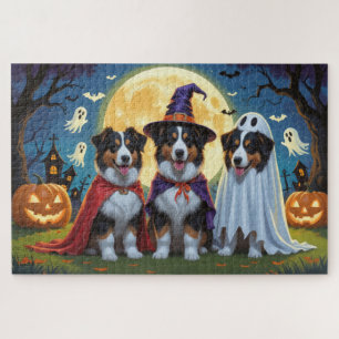 Puzzle Rough Collie Chiens Citrouille Halloween Funny