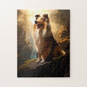 Puzzle Rough Collie sur Mountain Puzzle.