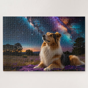 Puzzle Rough Collie Under the Stars