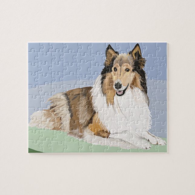 Puzzle Rough, Long Haired Collie (Horizontal)