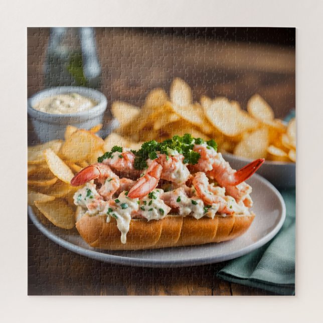 Puzzle Rouleau de homard et frites (Vertical)