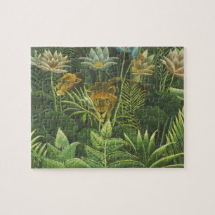 Puzzle Rousseau Jungle Tropical Lion Impression d'art Bot