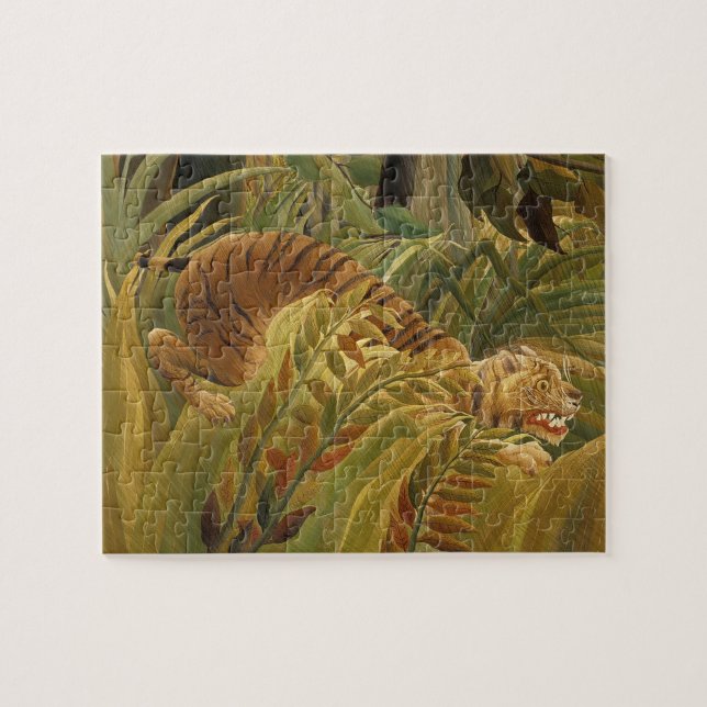 Puzzle Rousseau Jungle Tropical Tiger Art (Horizontal)