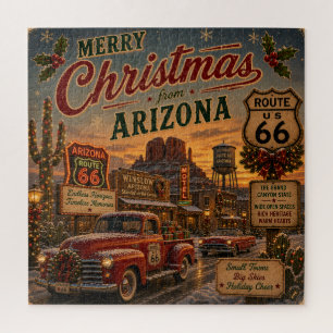 Puzzle Route 66 vintage de Noël en Arizona