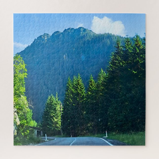 Puzzle Route forestière des Carpates – Impression de mont (Vertical)